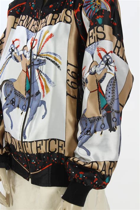 hermes 1991 bomber silk.jacket